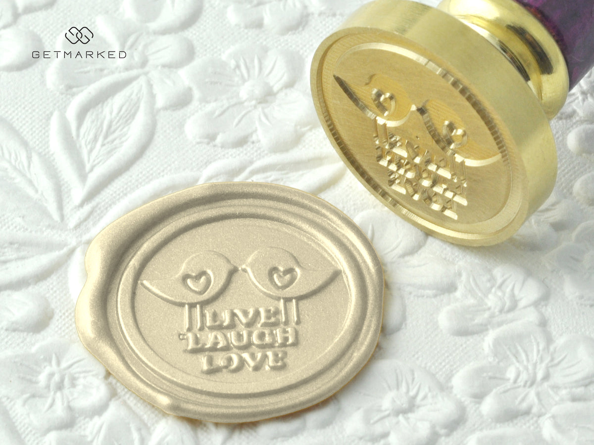 Live Laugh Love - Wax Seal Stamp by Get Marked - Wedding Collection (WS0190)