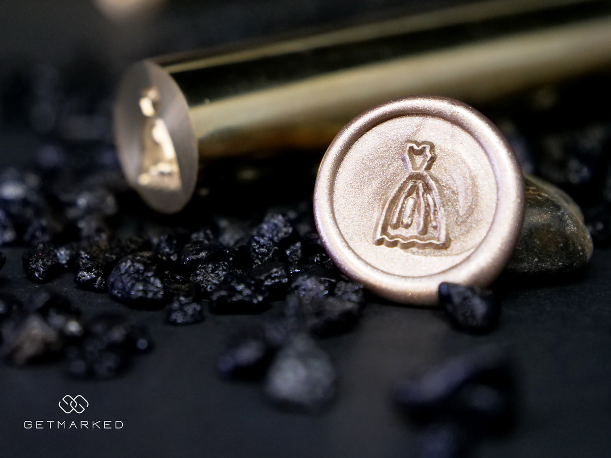 Wedding Dress - 1.5cm Compact Wax Seal Stamp (WS0478)