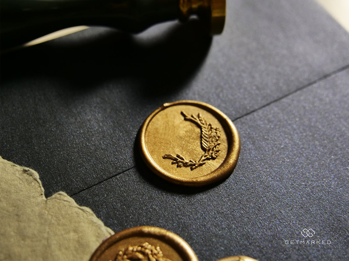 Botanical Wreath 1 - Wax Seal Stamp by Get Marked (WS0487)