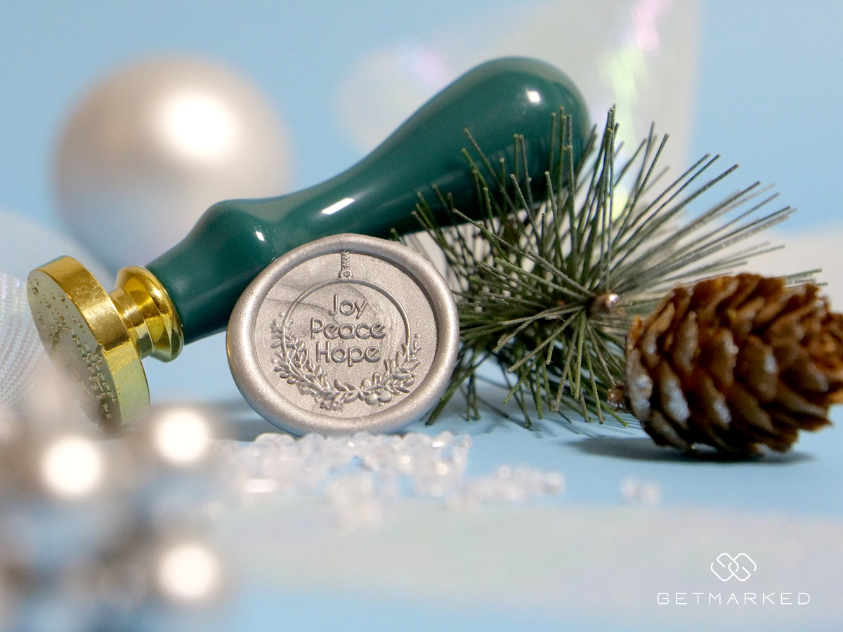 Joy Peace Hope - Christmas Collection Wax Seal Stamp by Get Marked