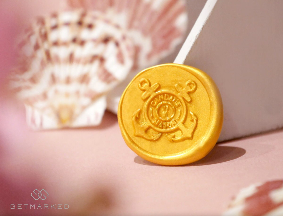 Love Anchor - Customized Wedding Wax Seal Stamp Template by Get Marked (WS0434)