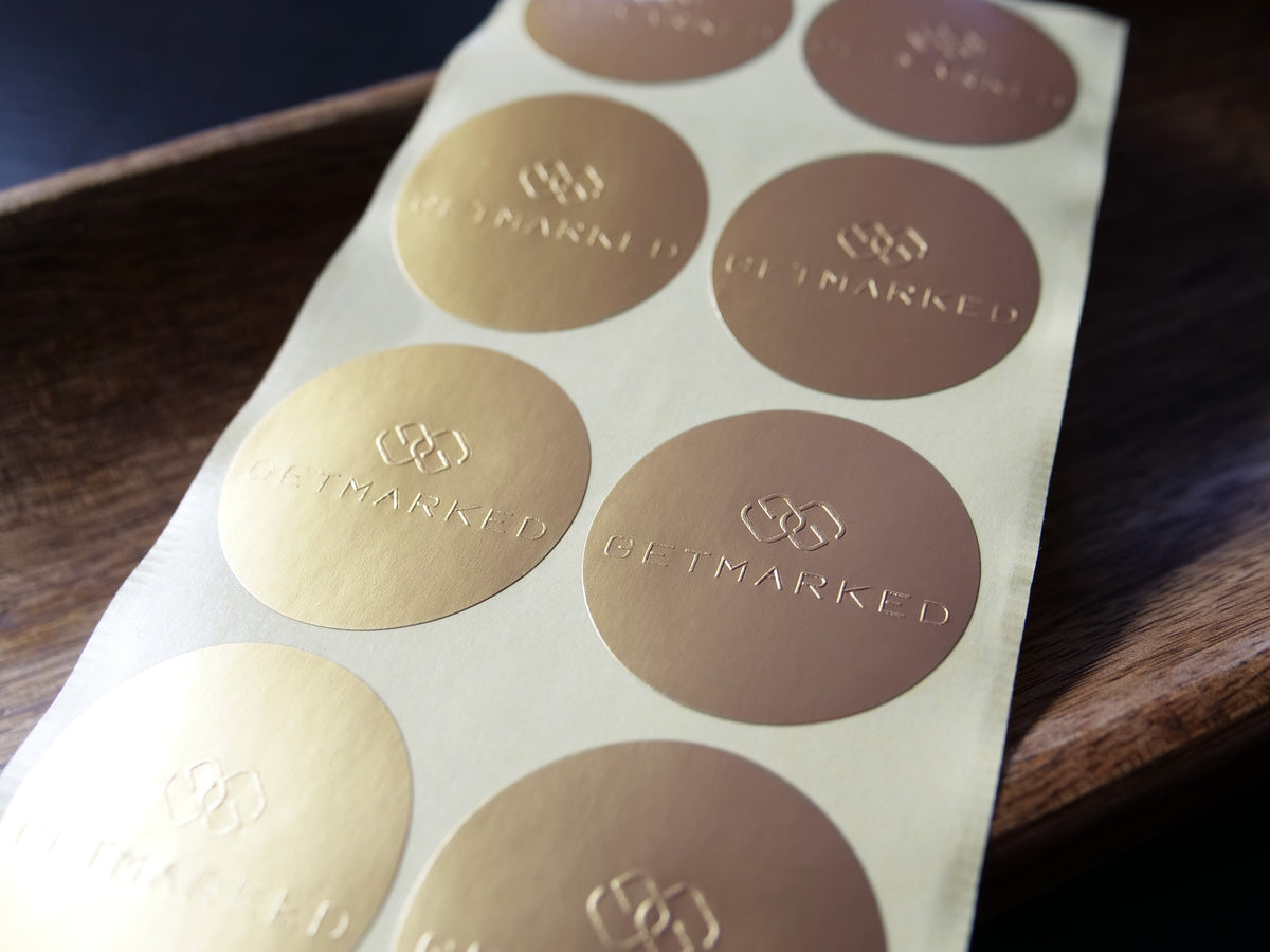 Rose Gold Foil Embossed Stickers
