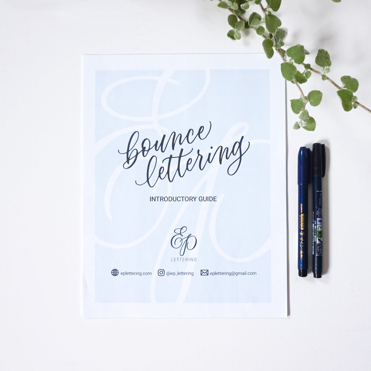 Erica Pinto Hand Lettering - Bounce Lettering - Introductory Guide