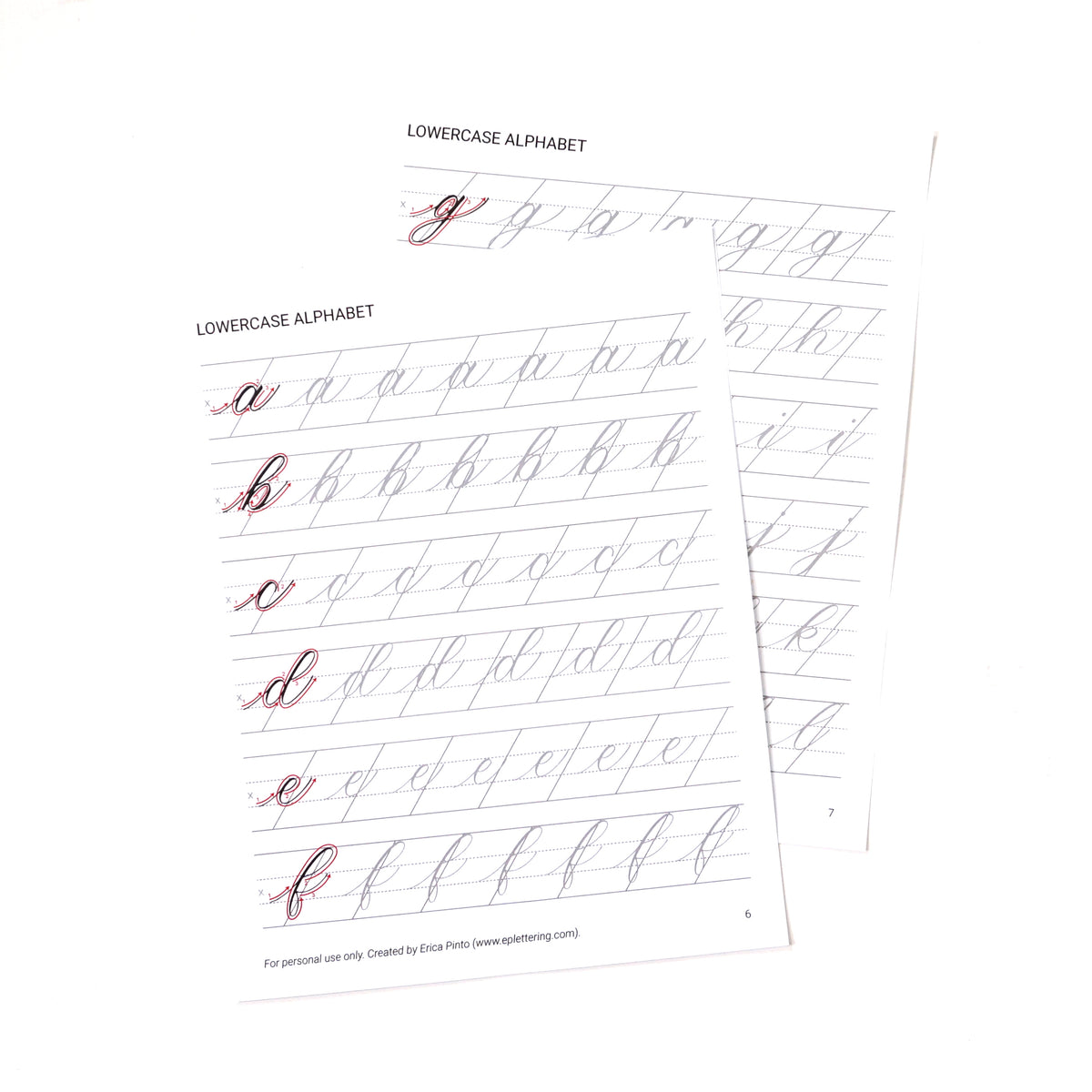 Erica Pinto Hand Lettering - Brush Calligraphy - Beginner Workbook