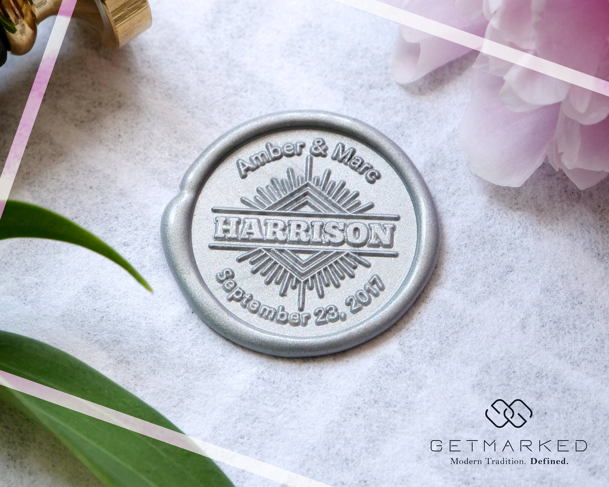 Be Loved - Customized Wedding Wax Seal Stamp Template by Get Marked (WS0386)