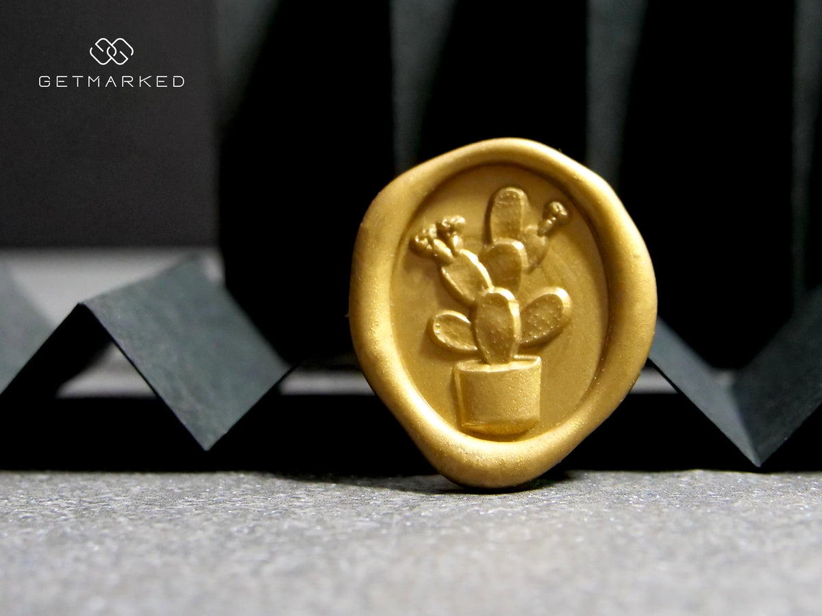 Cactus - 3D Wax Seal Stamp by Get Marked