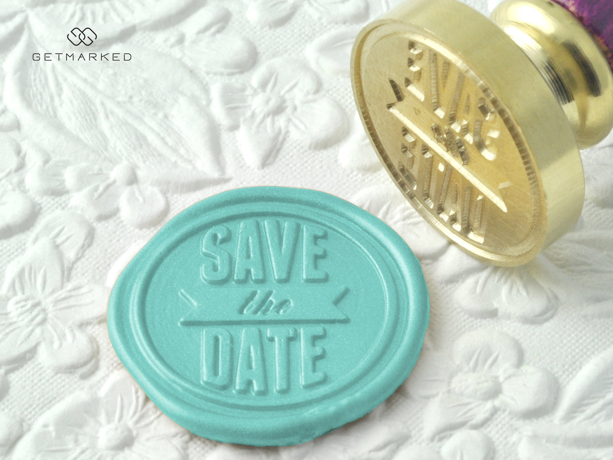 Save the Date - Wax Seal Stamp by Get Marked - Wedding Collection (WS0182)