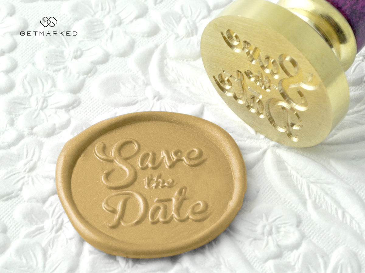 Save the Date - Wax Seal Stamp by Get Marked - Wedding Collection (WS0182)