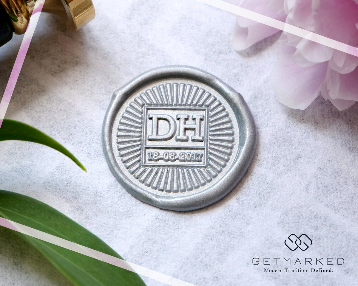 From the Heart - Customized Wedding Wax Seal Stamp Template by Get Marked (WS0389)