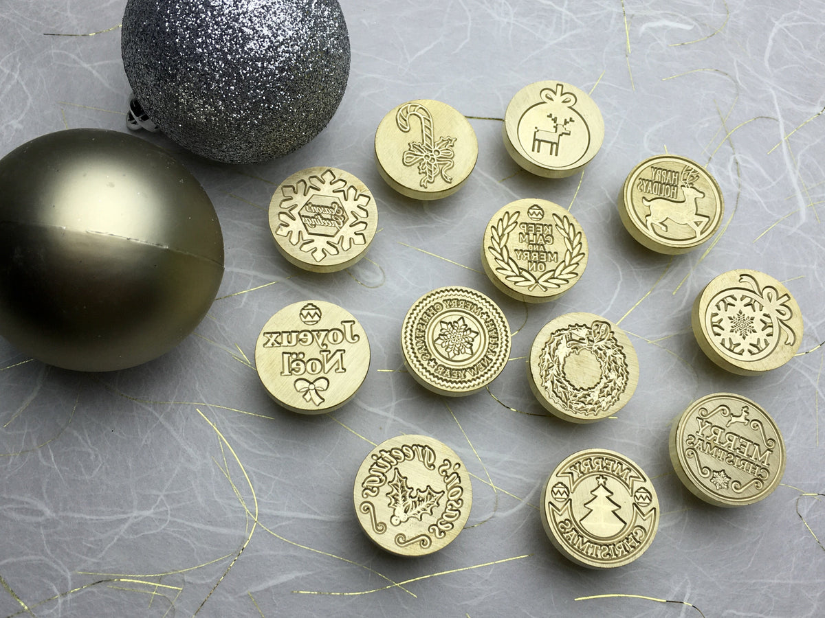 Merry Christmas &amp; Happy New Year - Christmas Collection Wax Seal Stamp by Get Marked (WS0259)