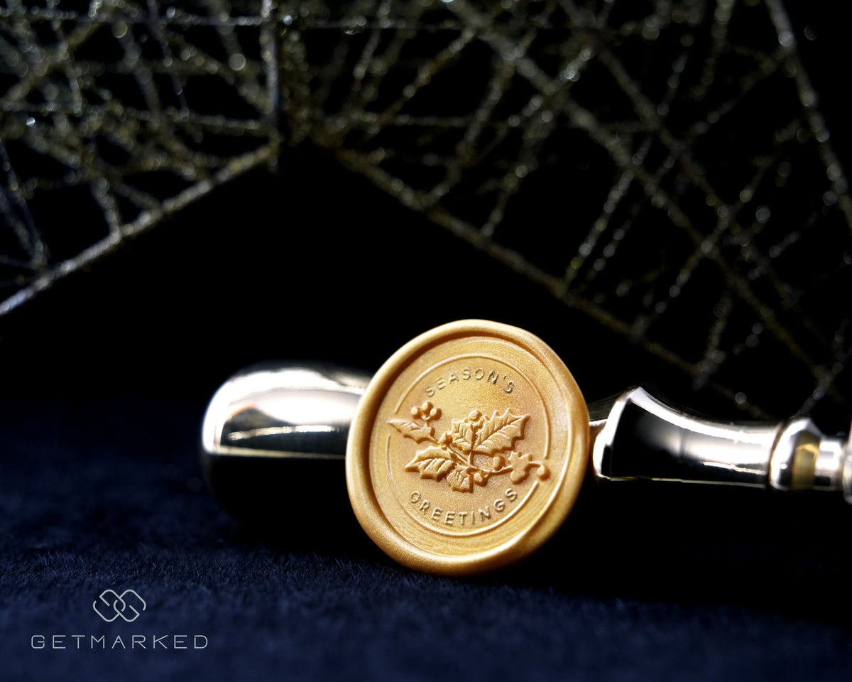 Holly Jolly - Premium Christmas Collection Wax Seal Stamp by Get Marked (WS0443)