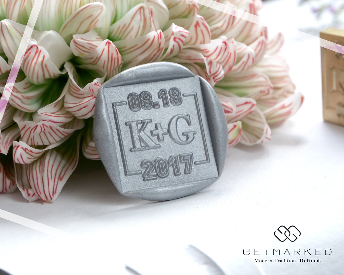 I Do - Customized Wedding Wax Seal Stamp Template by Get Marked (WS0391)