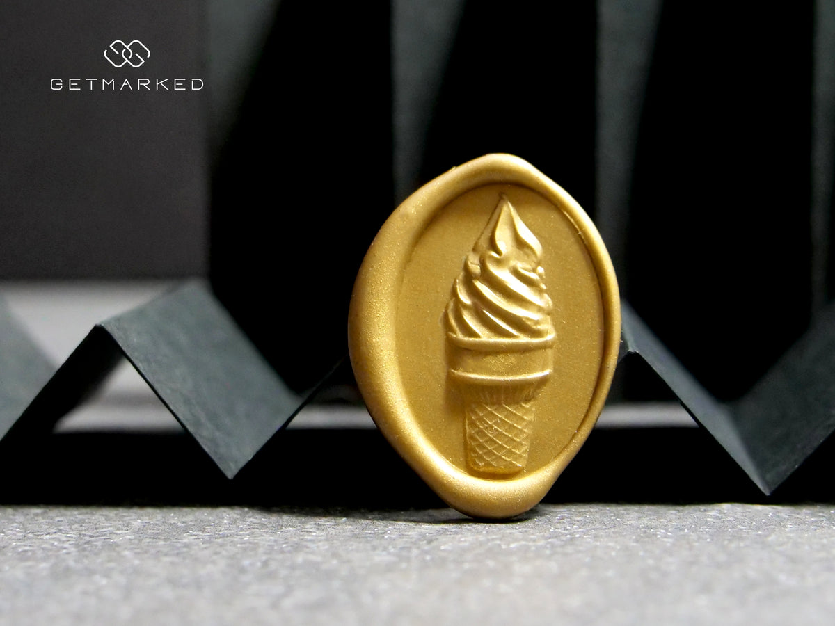 Ice Cream - 3D Wax Seal Stamp by Get Marked