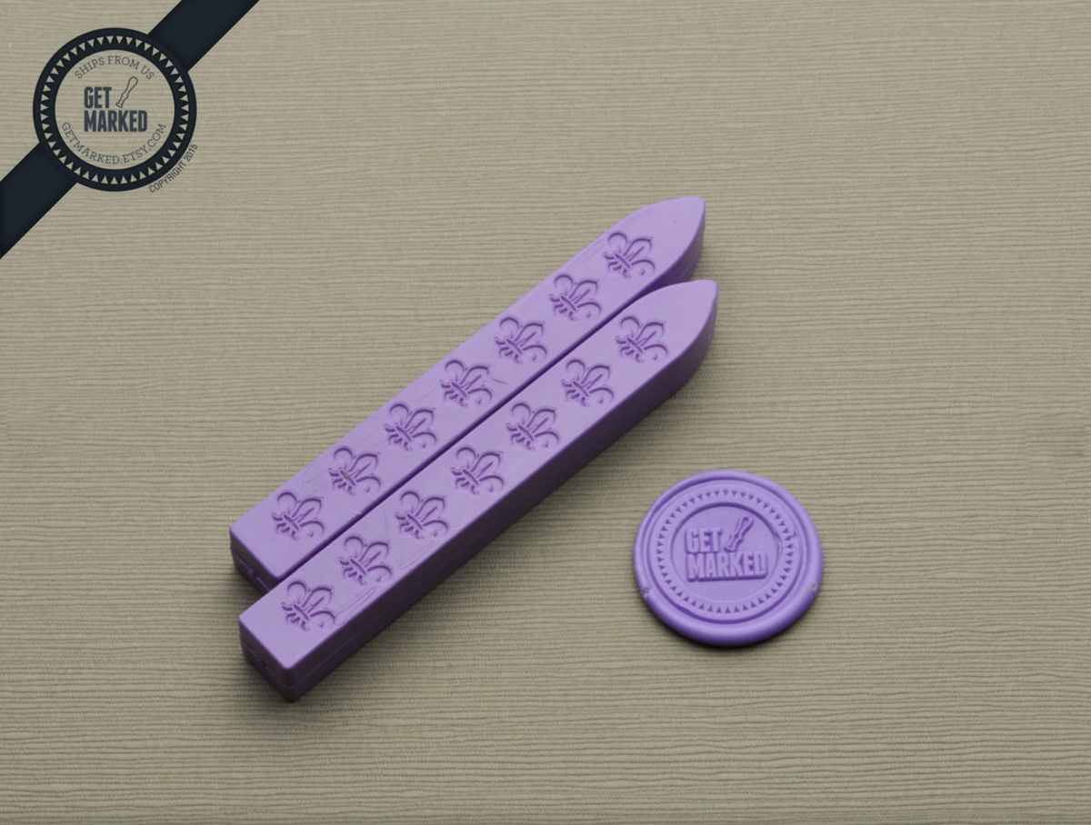 2 Pieces LAVENDER Non-Wicked Wax Stick for Sealing Wax Stamping (ZD0033)