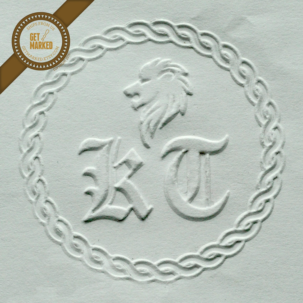 Lion - Customized  Embosser Stamp by Get Marked (ES0006)