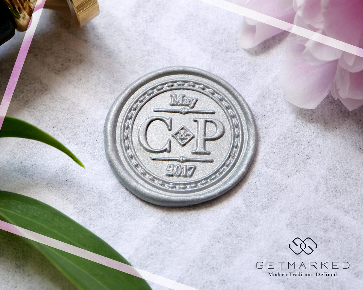 Love at First Sight - Customized Wedding Wax Seal Stamp Template by Get Marked (WS0392)