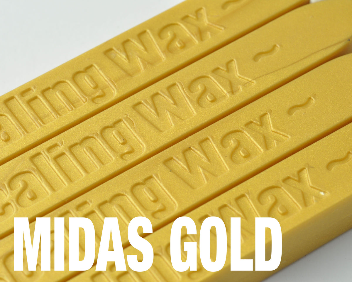 2 Pieces MIDAS GOLD Wicked Wax Stick for Sealing Wax Stamping (ZD0011)