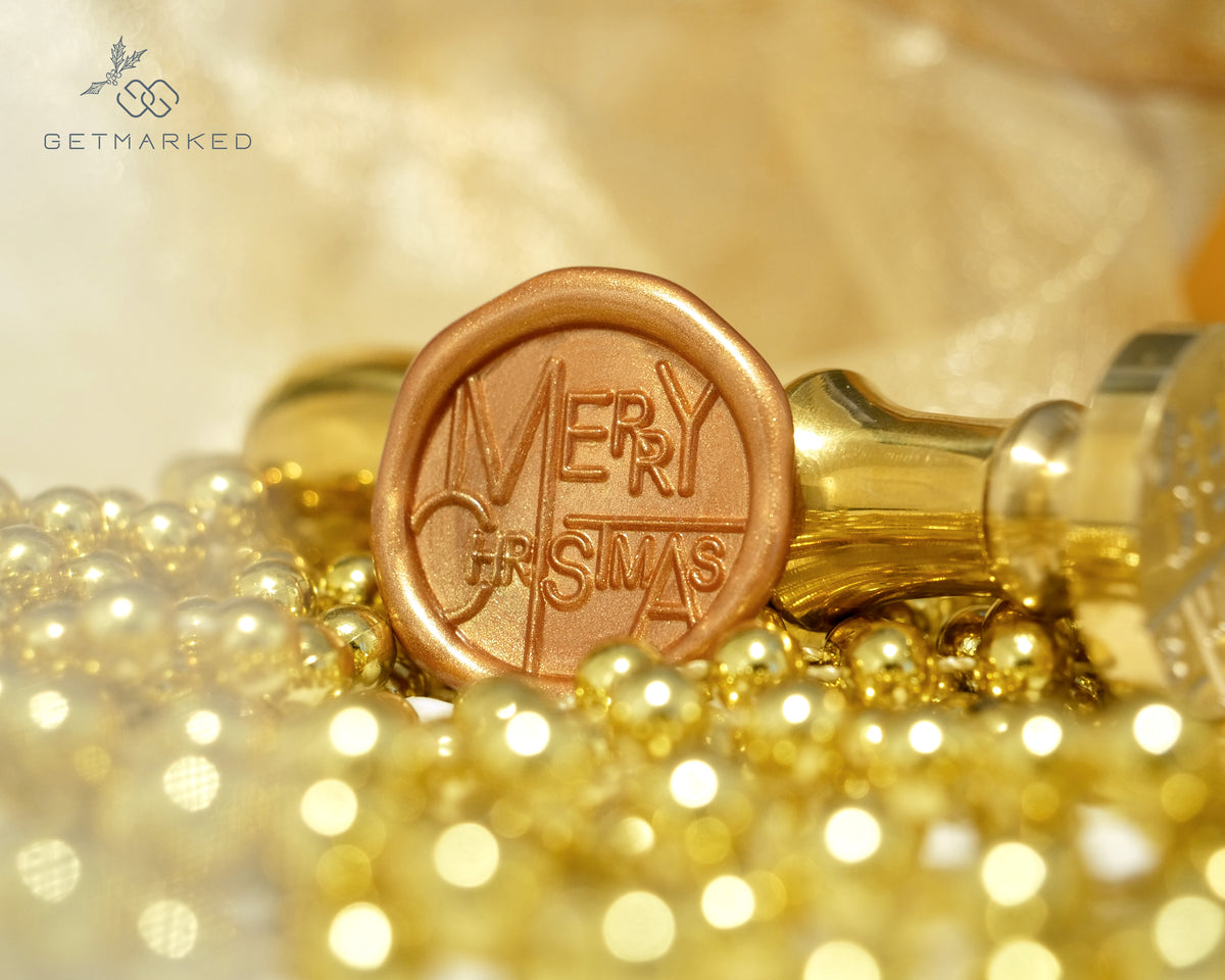 Merry Christmas - 2 - Christmas Collection Wax Seal Stamp by Get Marked (WS0409)