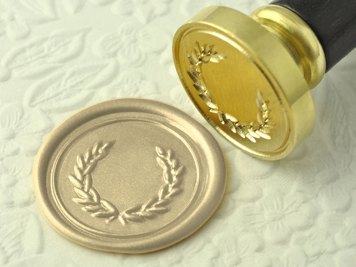Olive Branch Wreath - Wax Seal Stamp by Get Marked (WS0080)