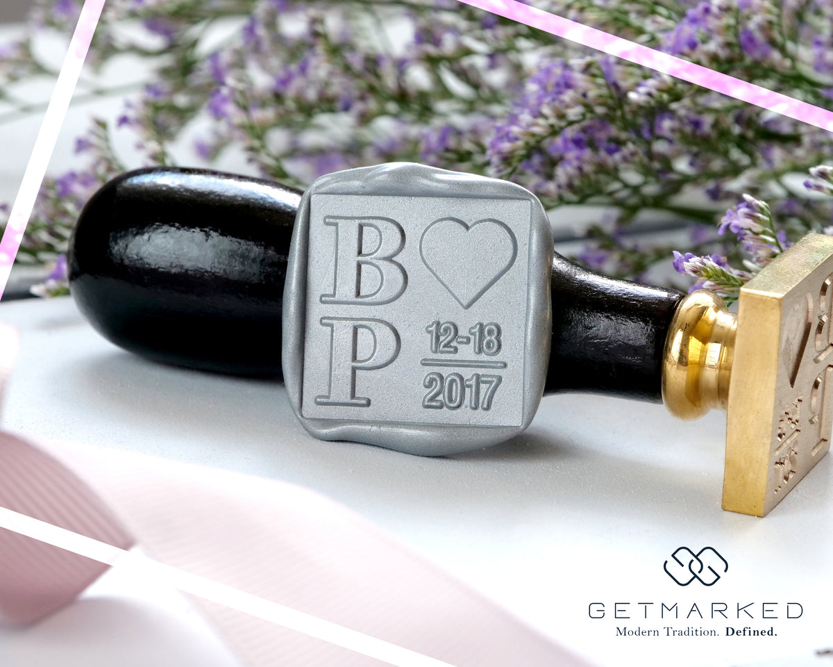 Our Moment - Customized Wedding Wax Seal Stamp Template by Get Marked (WS0395)