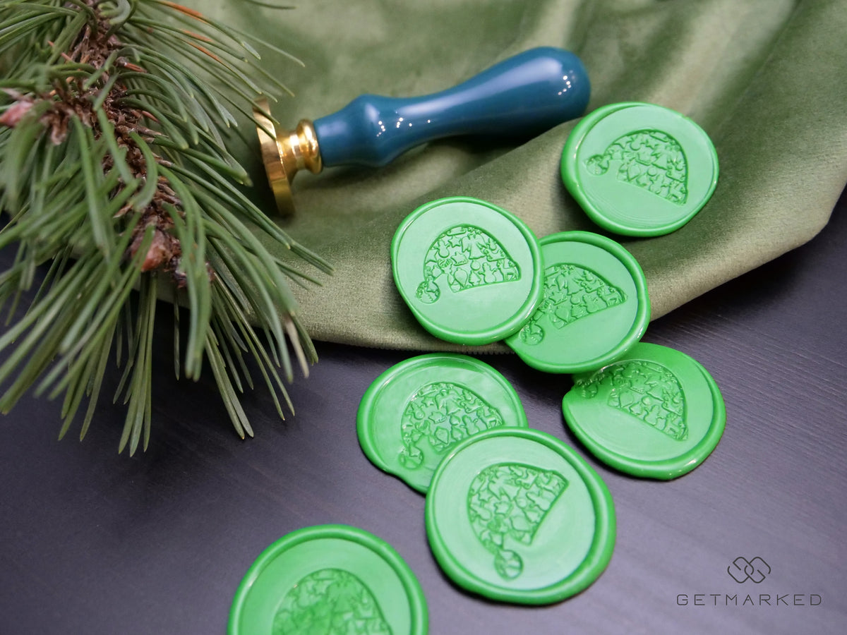 Santa&#39;s Hat - Christmas Collection Wax Seal Stamp by Get Marked (WS0495)