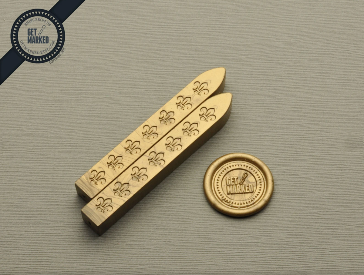 2 Pieces RAW GOLD Non-Wicked Wax Stick for Sealing Wax Stamping (ZD0038)