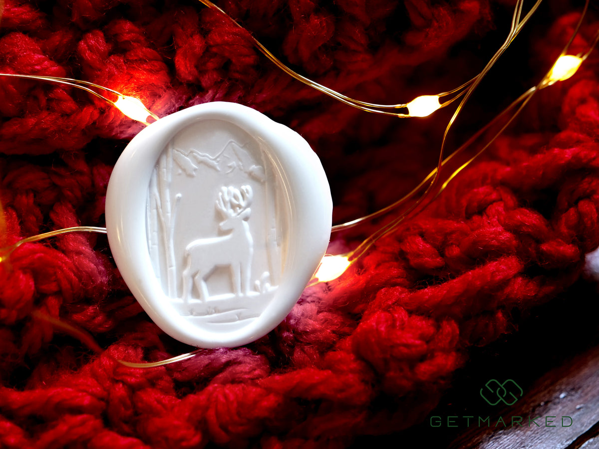 Reindeer in the Night - Premium Christmas Collection Wax Seal Stamp by Get Marked (WS0471)