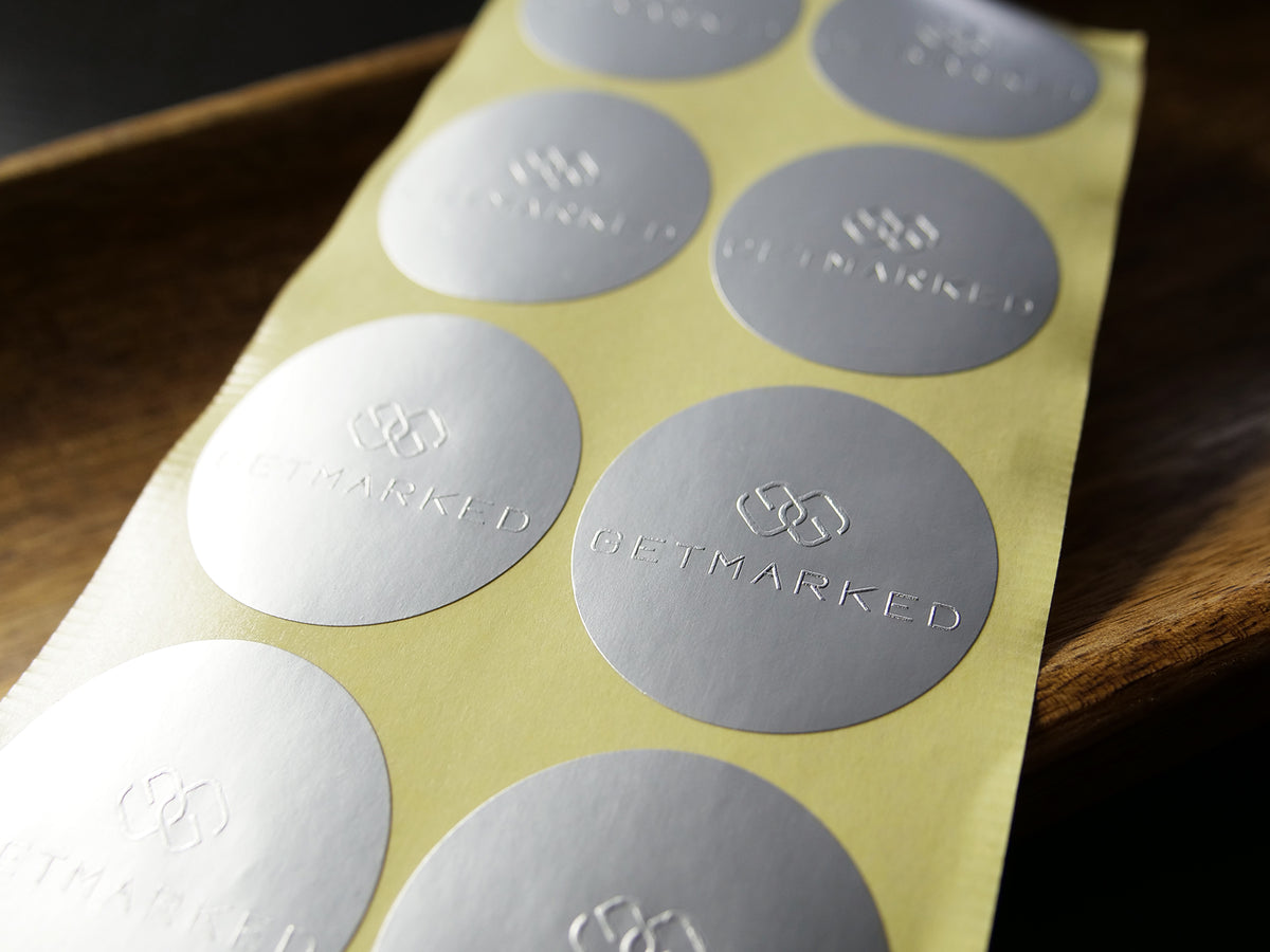 Silver Foil Embossed Stickers
